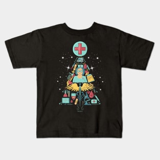 Nurse Christmas Tree Design Kids T-Shirt